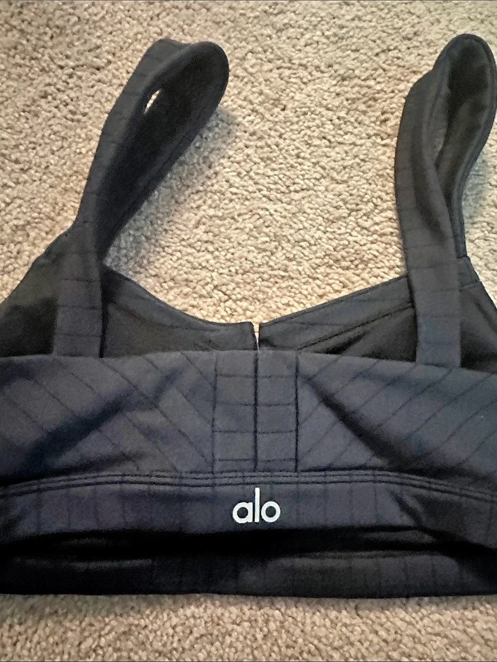 Alo Black Sports Bra New Size M
